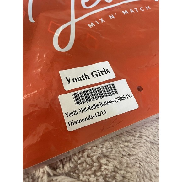 Kortni Jeane High Waist Diamonds Youth 12/13 Swim Bottoms Bikini Q2 - Picture 5 of 5